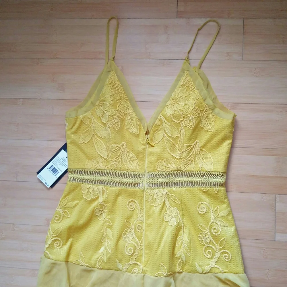 -NWT- Aidan Mattox Tiered Floral Lace Dress 2 - Picture 8 of 16